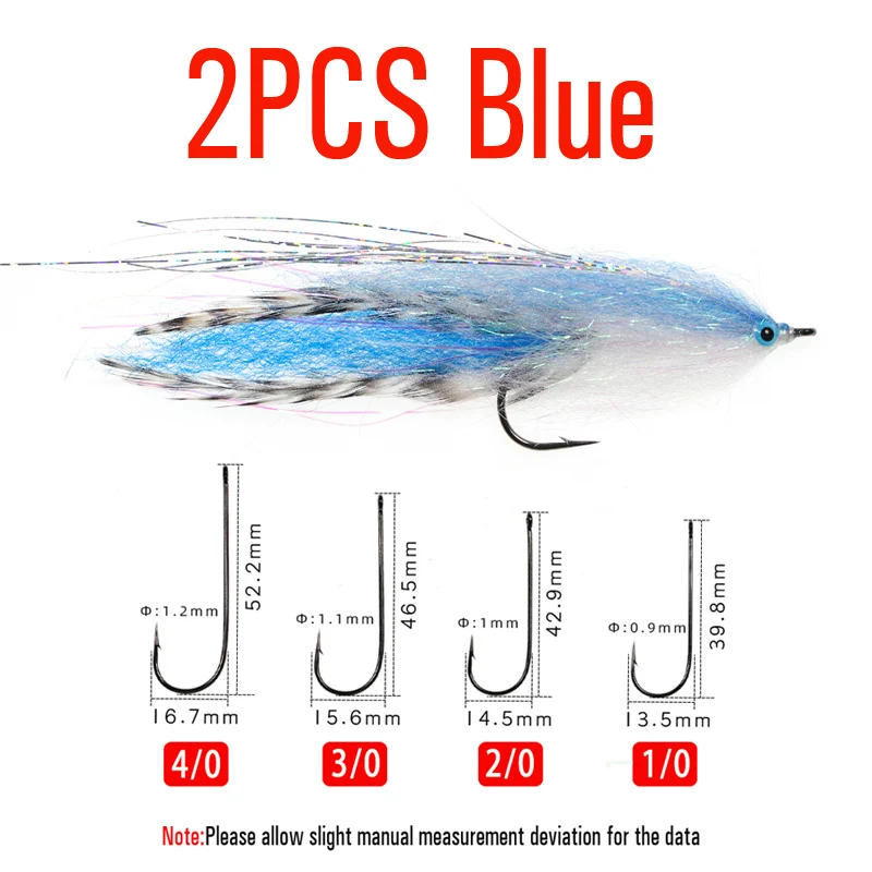 Wifreo Saltwater Streamer Fly Flash Tinsel EP Baitfish Fishing Flies Salmon  Bass Pike Trout Fishing Artificial Lure Baits