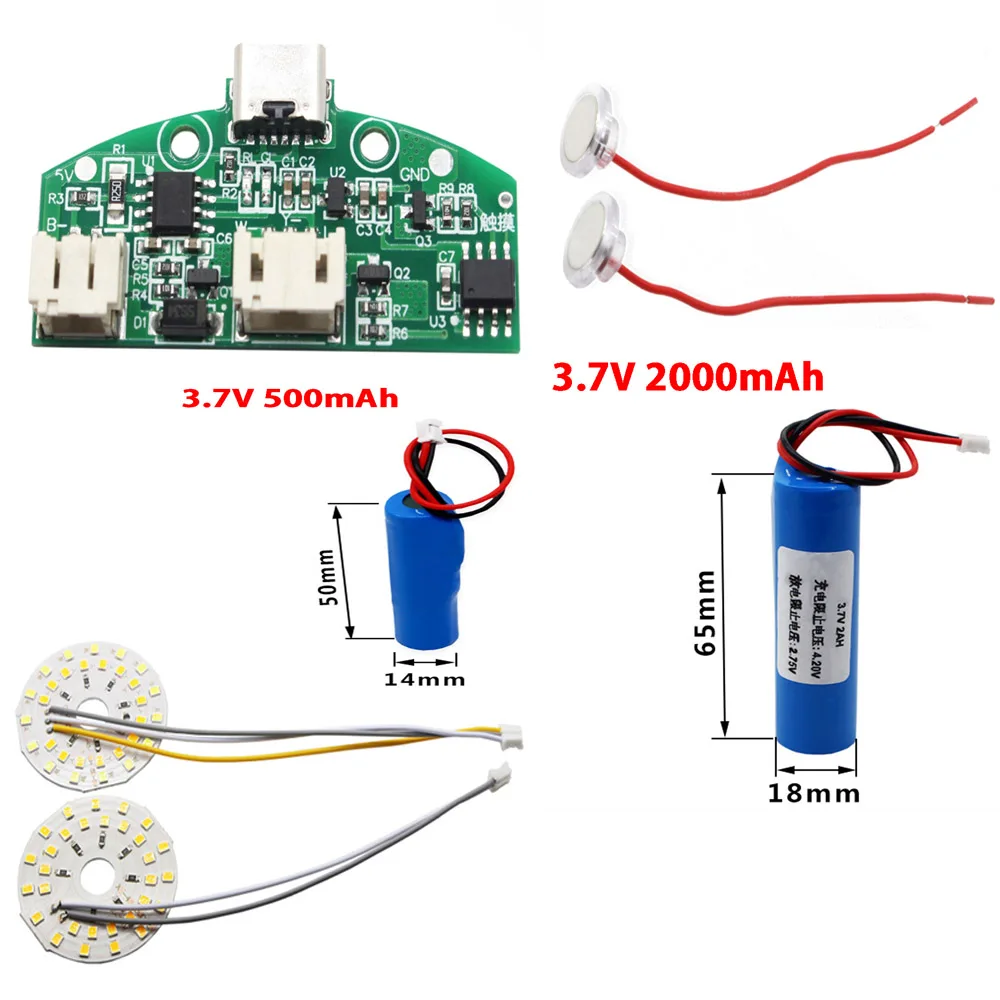 Charging Lithium Battery Protection Control LED Three-Gear Eye Protection Module TYPE-C New USB Touch Desk Lamp Dimming Board