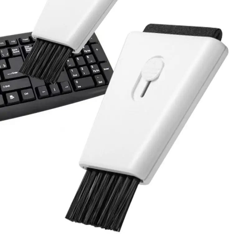 

Двухсторонняя щетка для чистки клавиатуры с нажимным нажимом, Антистатическая щетка для чистки клавиатуры и пыли для компьютера