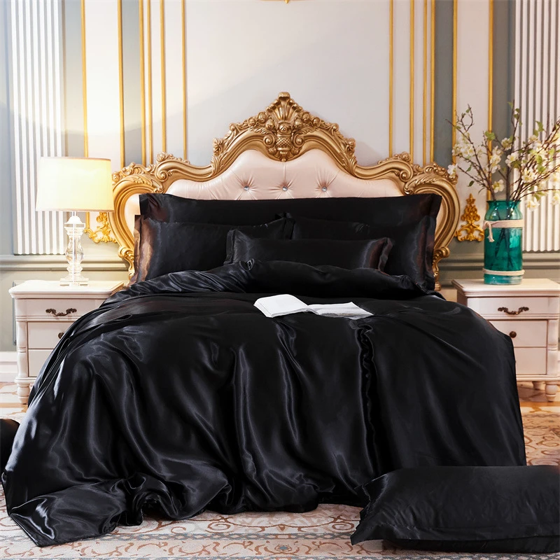 Relaxico Bedding Ultra Soft Luxurious Supreme Quality Silky Satin ,  Hypoallergenic Wrinkle, Fade, Stain Resistant 3-Piece Solid Satin Duvet Set  !!!