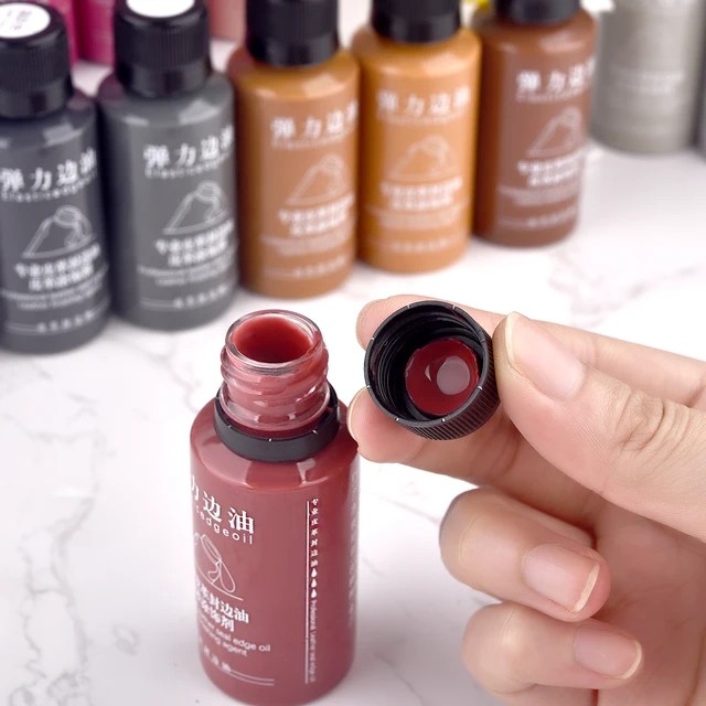 30ml Bordo in pelle Riparazione Vernice Tintura a olio Medicazione Finitura colorata Artigianato fai-da-te Borsa per scarpe in pelle Cappotti Bordi elastici in pelle Pigmento 6