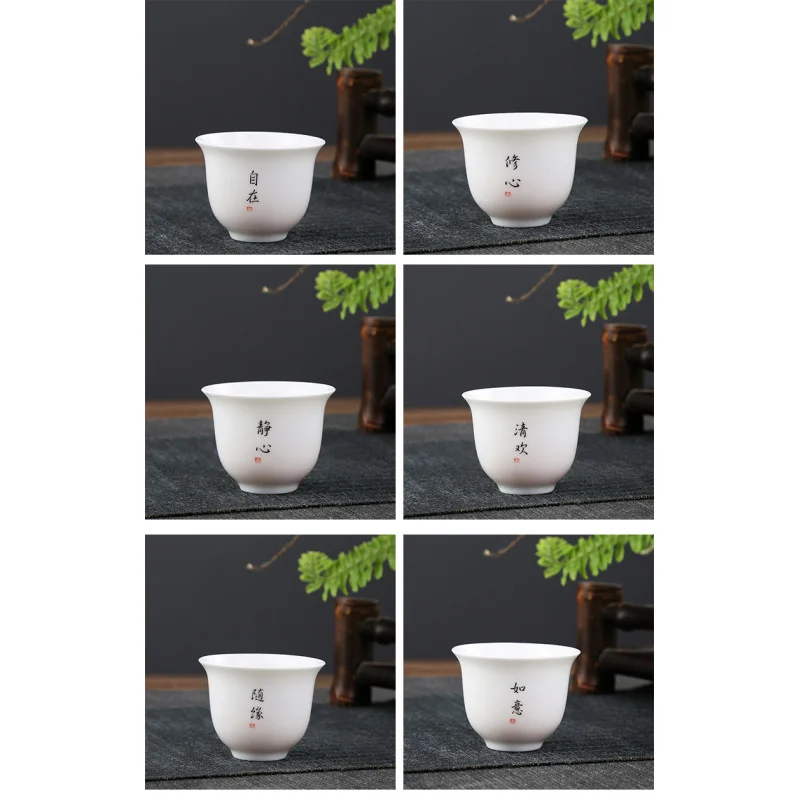 Chinese High Grade and White Porcelain Kung Fu Tea Set Suit White Jade