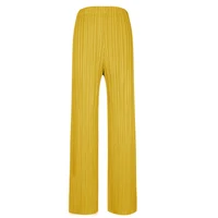 Miyake Women's Casual Elegant Designer Streetwear Loose Plus Size Straight Pleated Pants Trousers Spring Summer Autumn New 2