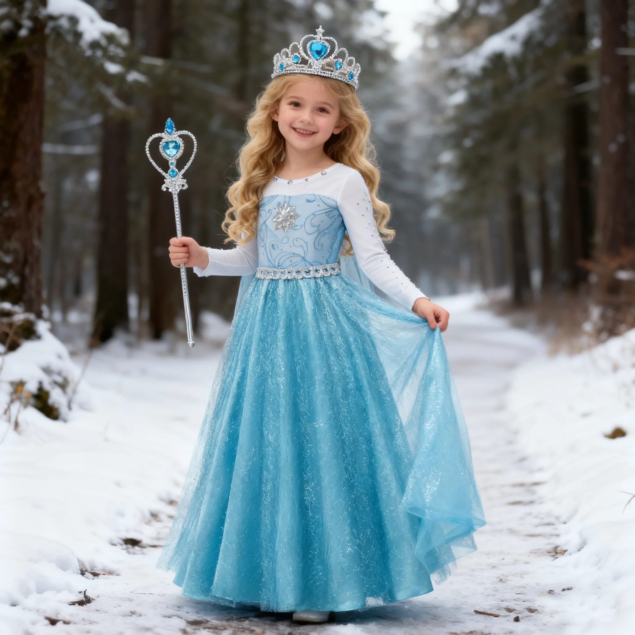 ELSA & ANNA® Meisjes Sneeuw Koningin Prinses Kostuum ELSA & ANNA® Meisjes Sneeuw Koningin Prinses Kostuum