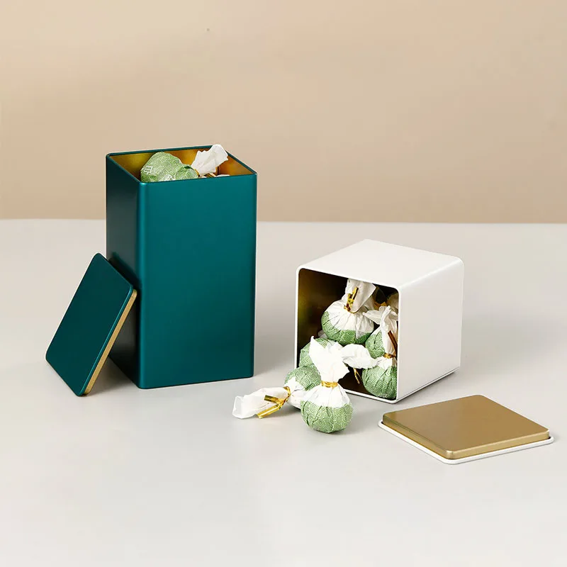 Tea Packaging Cans General Square Cans Dahongpao Green Tea Loose Packaging Boxes Tinplate Empty tea tin box,tea canister