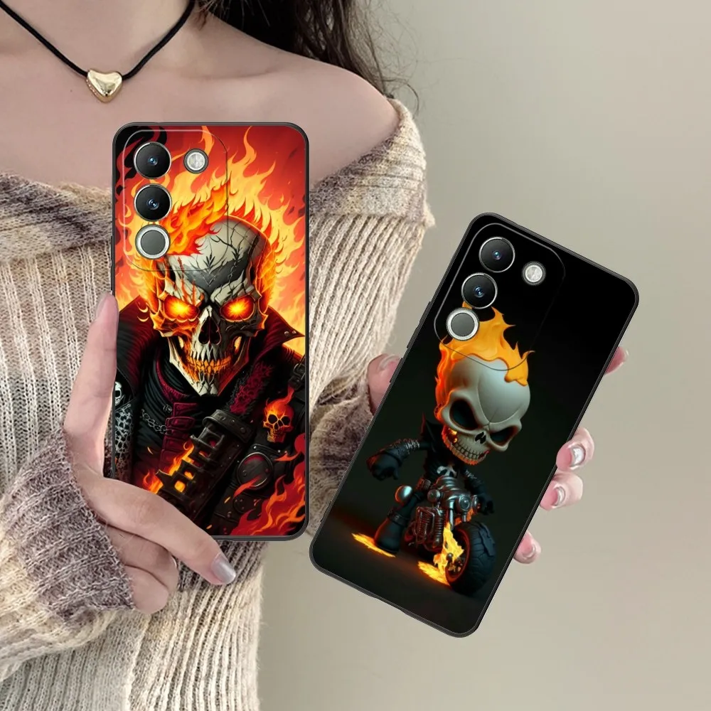 Ghost Rider Mobile Cell Phone Case For Vivo Y95 Y93 Y31 Y20 V19 V17 V15 Pro X60 Nex Black Soft Phone Cover Funda