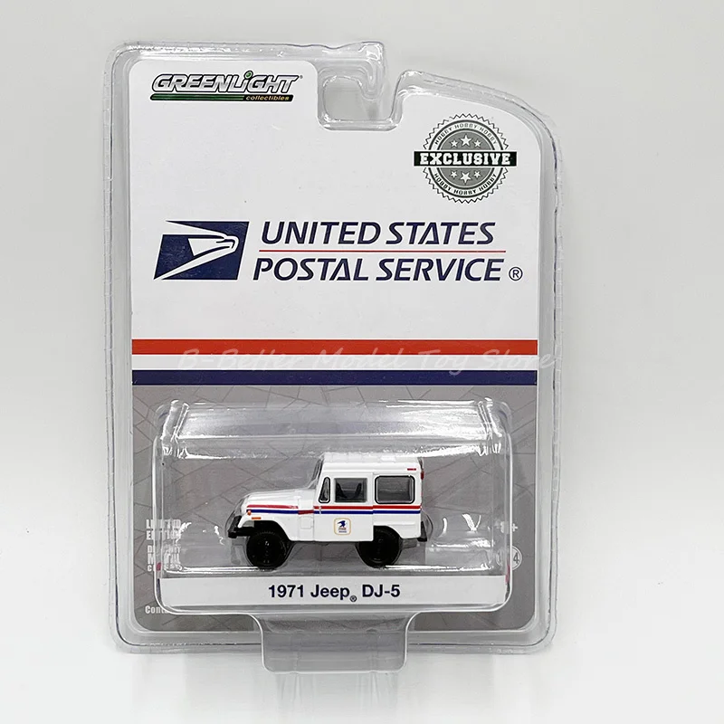 

Greenlight 1:64 литая Игрушечная модель автомобиля 1971 Jeep DJ-5, копия коллекционных предметов