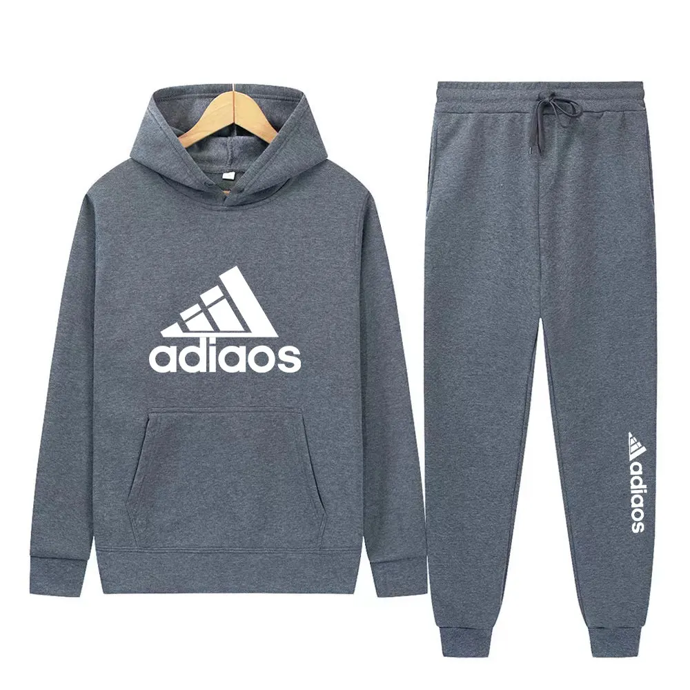 Fashionable men's hot selling hooded sweatshirt+drawstring pants men's sports hooded running sportswear for men and women