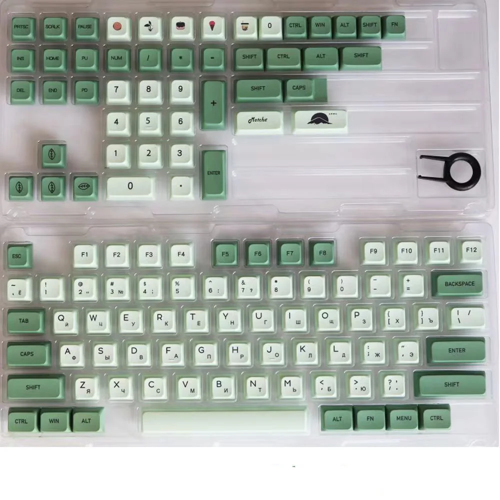 Teclado mecânico Keycaps, Matcha XDA Profile, PBT