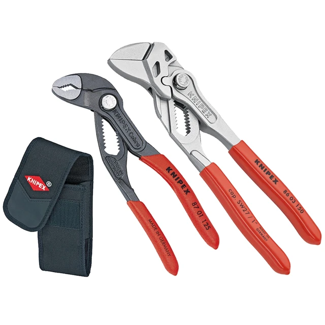 Knipex Mini Pliers Set In Belt Tool Pouch Red