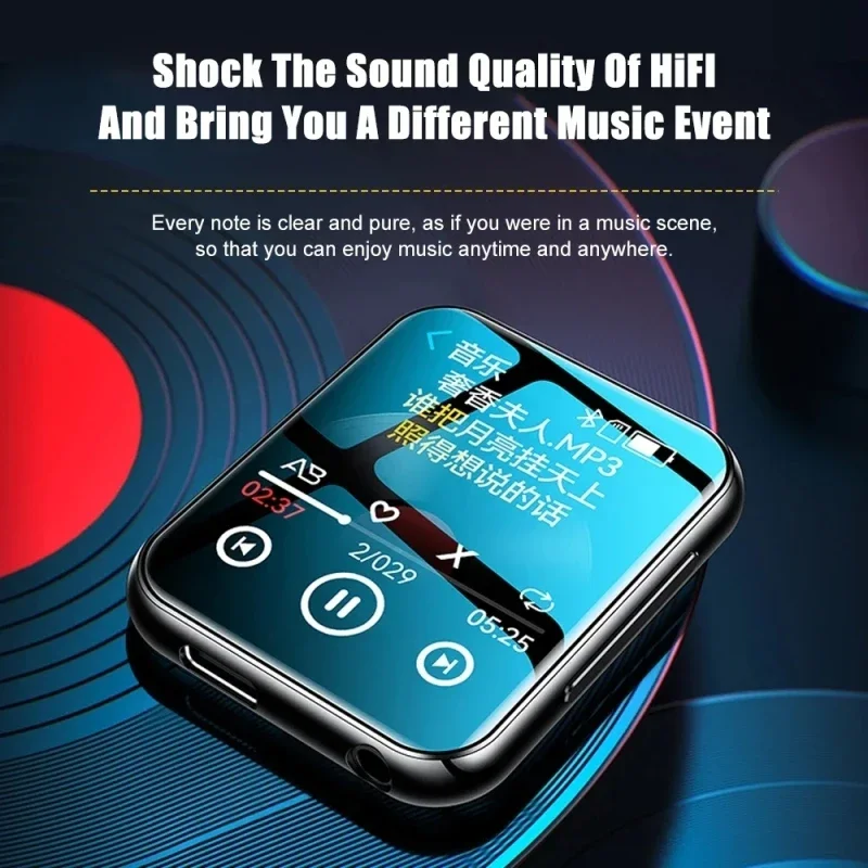 A30 Bluetooth MP3 Player With Camera Speaker HiFi Music Player Walkman Support Video FM Radio Recording E-book TF SD Card