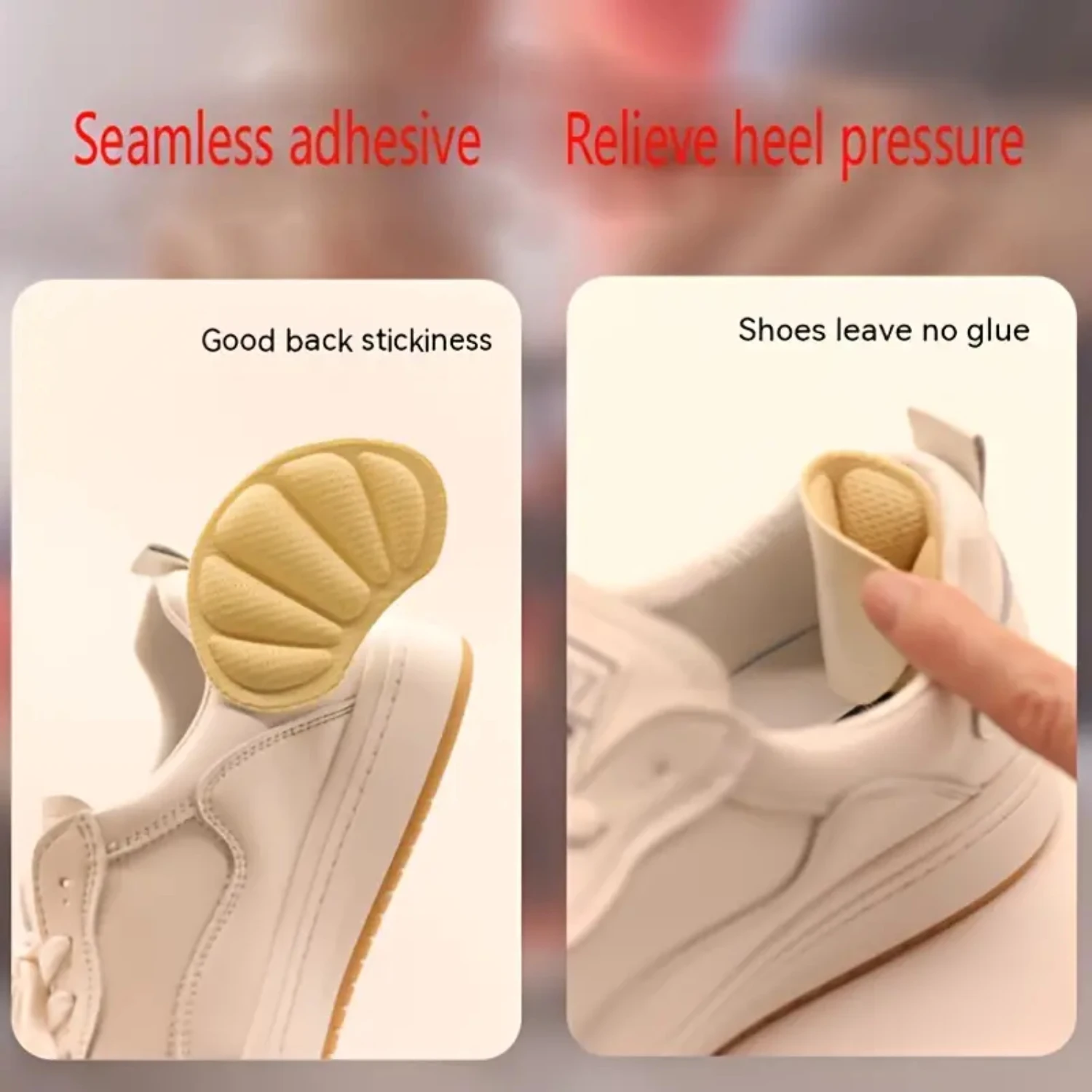 Heel Sticker for Reducing Shoe Size, Anti-abrasion Half-Size Heel Pad-Prevents Pain and Blisters, Comfortable and Durable Padd