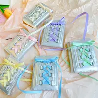 Casual New Y2k Silver Sweet Wallets Strap-on Designer Original Short Coin Purse Korean Style Ballet Style Pouch Women Girl 1