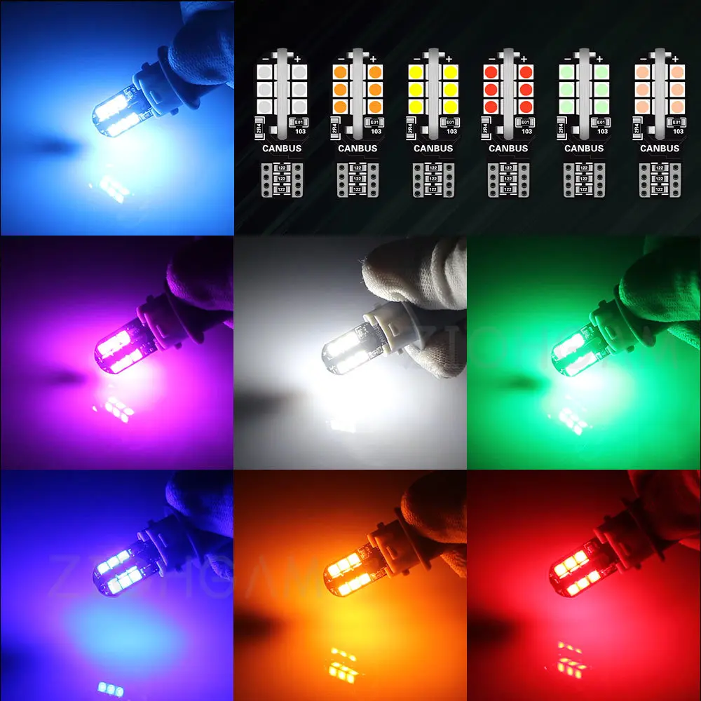 ZIOHGAM CANBUS LED  Ʈ 194 ,   ȣ, ̵ Ŀ , ڵ ȣ, WY5W, T10, 2 