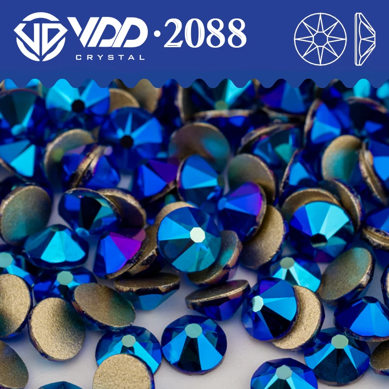 VDD 074 Sapphire AB SS16-SS30 Hochwertige AAAAA 2088 Strasssteine Kristall Flatback Steine für DIY Handwerk Nail Art Dekoration