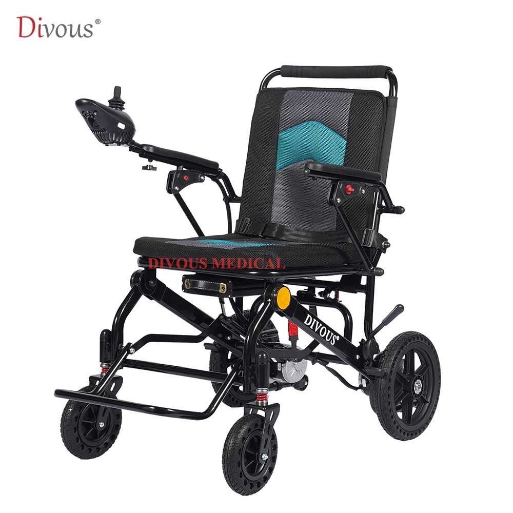 Electric Wheelchair Electrica Handicapped Folding Carbon steel Power Wheelchair for the Disabled