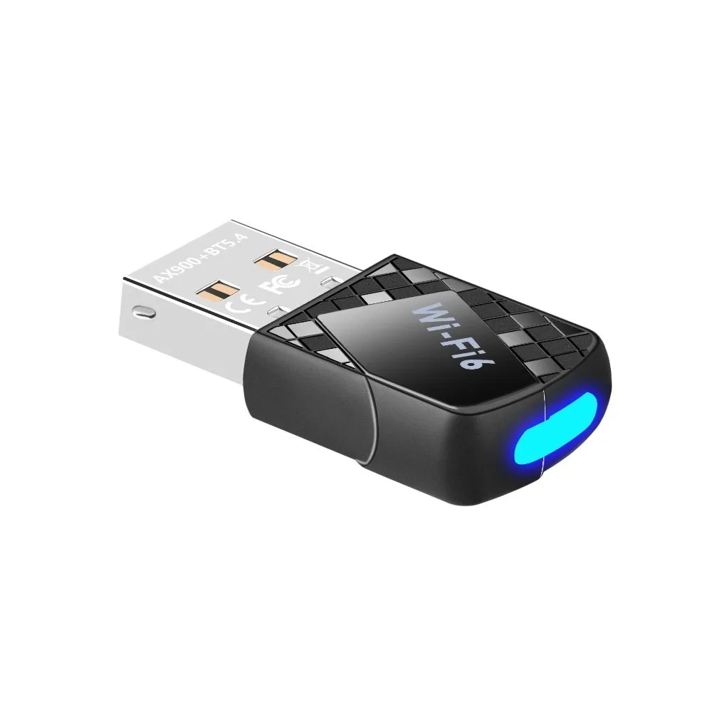 WiFi 6 블루투스 5.4 어댑터 900Mbps 듀얼 밴드 USB 네트워크 카드 미니 USB 2in1 동글 무선 WiFi 수신기 LAN 연결