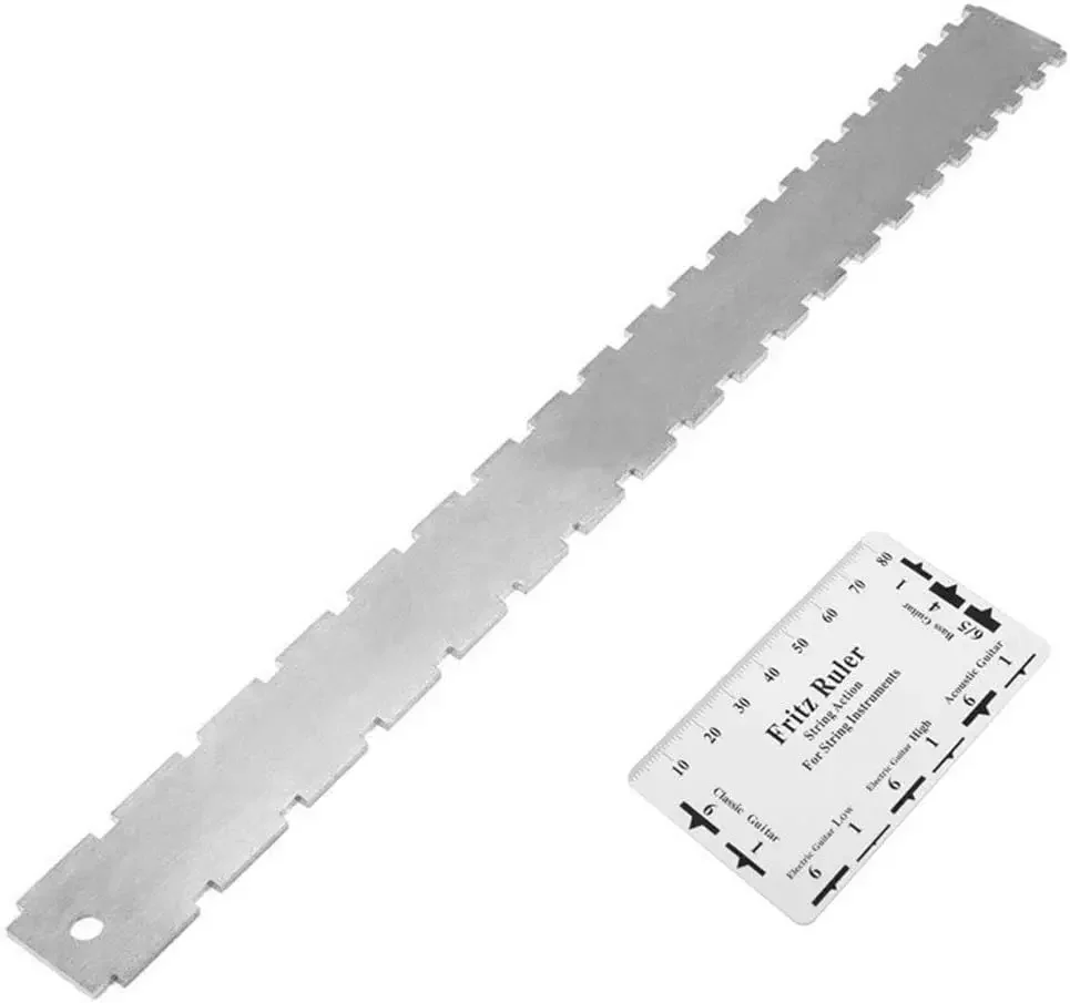 JENeck-Outil de luthiers à bord droit cranté avec jauge de règle d'action de ficelle, Gibson pour aile électrique