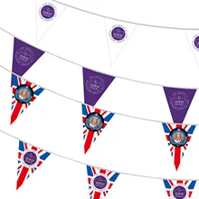 United Kingdom Small String Pennant Union Jack Pennant Banner Assembled Banners For Anniversary Celebration Birthday Party