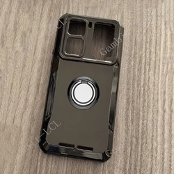 Durable TPU Soft Cover with Back Ring Holder Bracket for Oukitel WP300 (Ring Case Black)