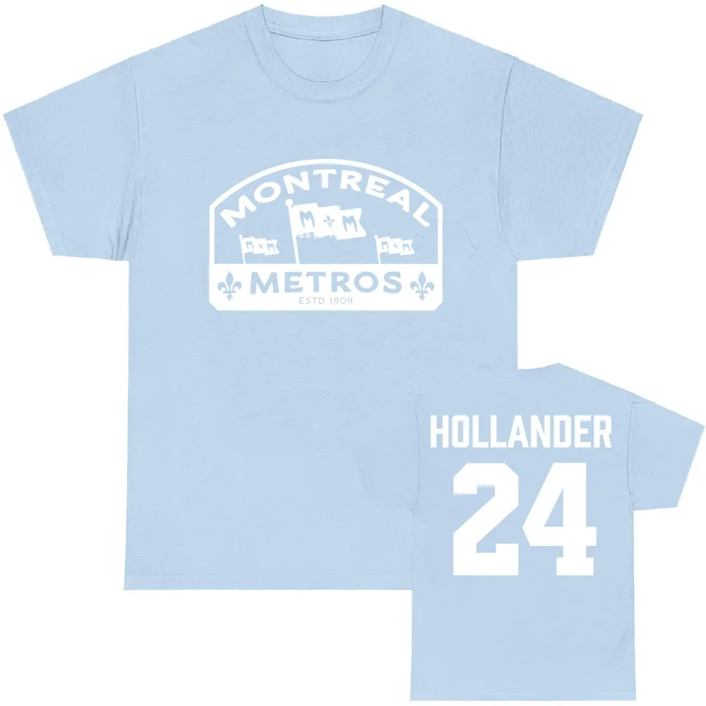 Shane Hollander 24 Montreal Metros T-Shirt Hot TV Beheiztes Rivalry Grafikdruck T-Shirt Baumwolle Lose Damen/Herren T-Shirts Druckkleidung – Detail 3
