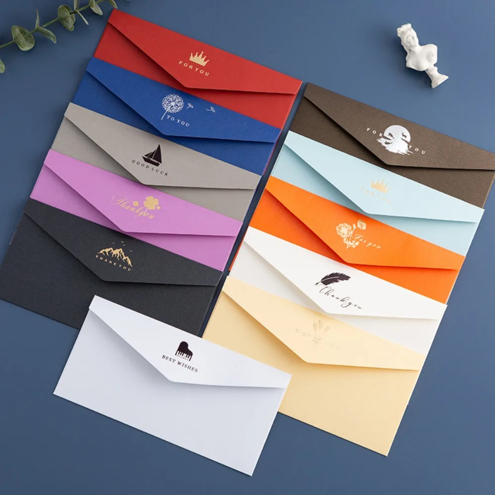 

22*11 cm Gilding Folding Retro Business Invitation Thickened Pearlescent Paper Envelope Thank You Letter Western Envelope