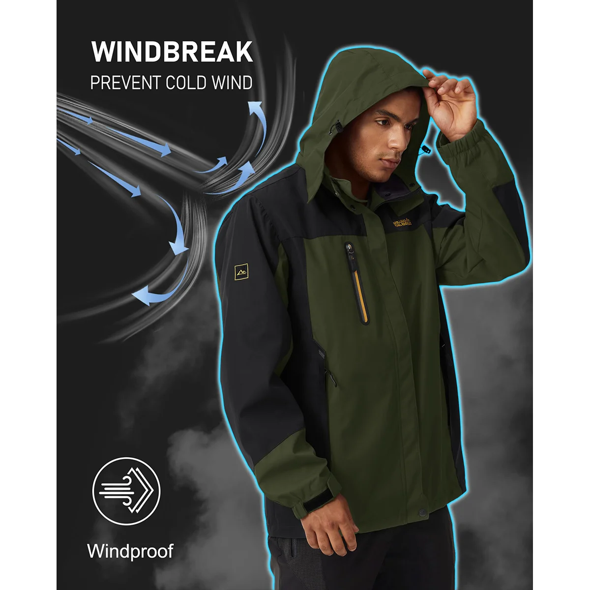 MAGCOMSEN Men's Autumn Lightweight Windbreaker Water-proof Softshell  Windproof Jacket Fishing Coats Outwear Runing Hiking Jacket