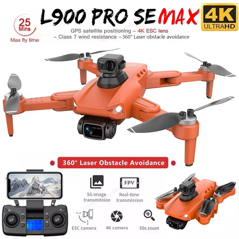 Drone L900 Pro Se Hd Gps 4k Caméra Professionnelle 5g Fpv, Eviter Les
