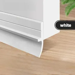 Self - Adhesive Soundproof PVC Door Bottom Seal Strip - Under Door Guard and Gap Stopper - 3.6cm (White)