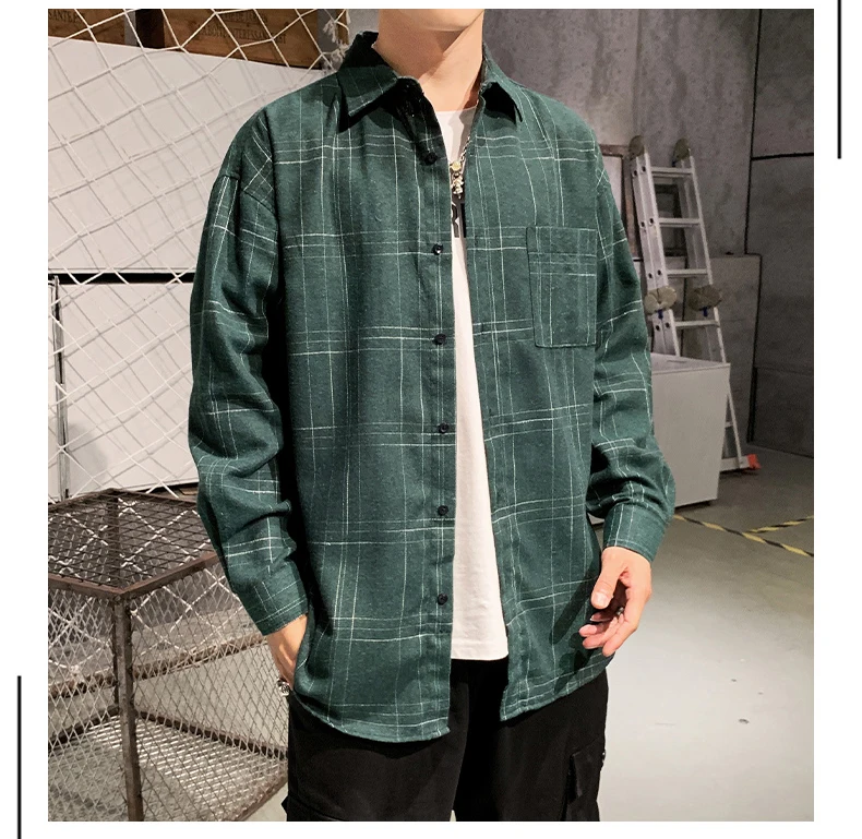 short sleeve work shirt April MOMO Brand Cotton Chechered Casual shirts for Men Warm Long Sleeve Plaid Shirt Winter soft Striped Male comfortable shirt button up short sleeve shirts & tops