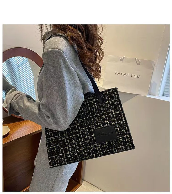 2023 New Fashion Large Capacity univertisy student Book Tote Bag Women's  Custom Commuter Shoulder Bag lady bags for women - AliExpress