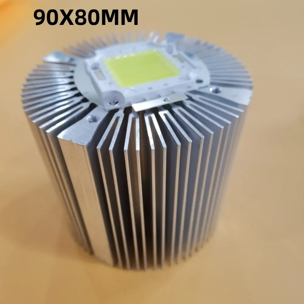 Aluminium 90*80mm Round Shape Heatsink for 100W High Power LED Bead Surface inner 4 Holes