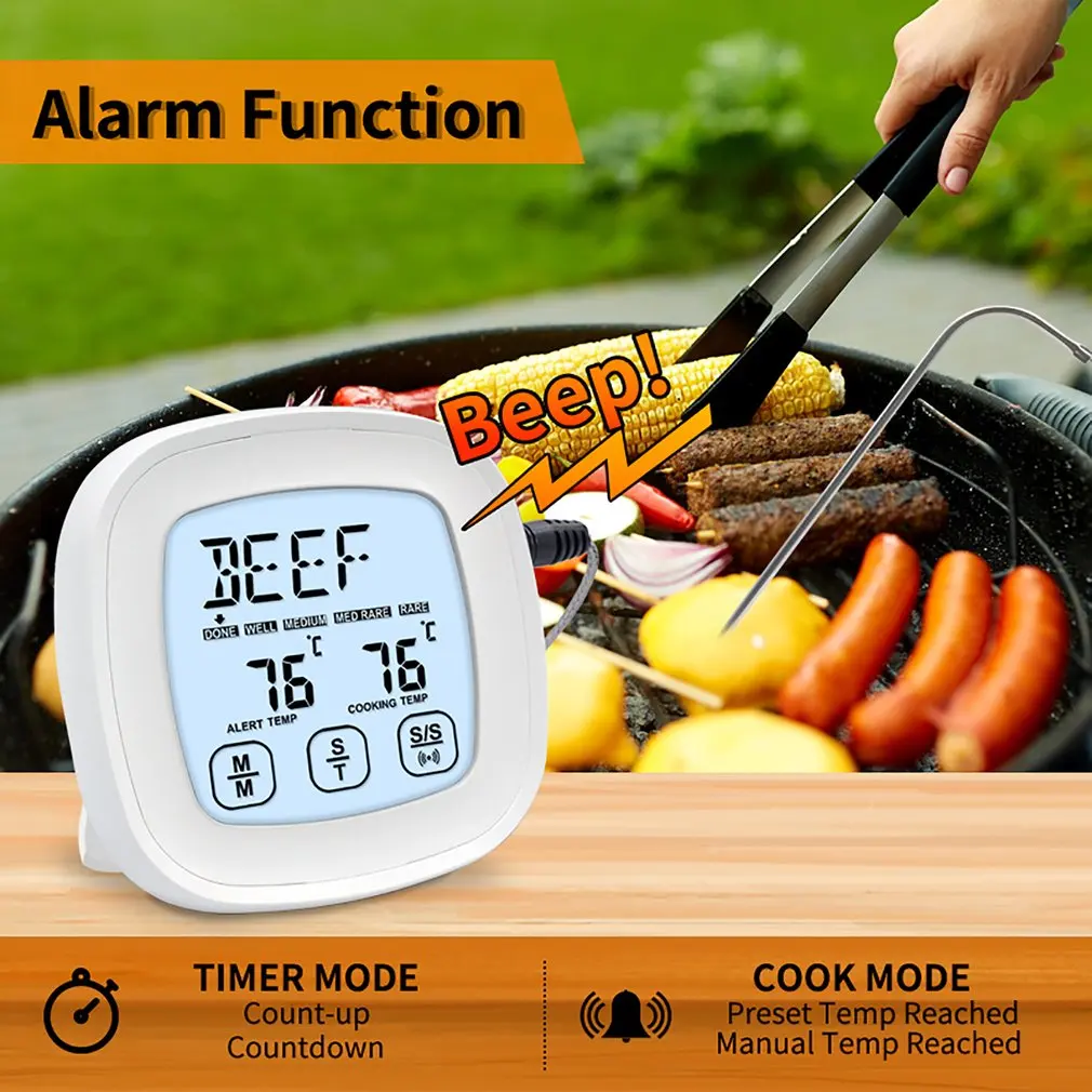 TS-BN53 Wireless Touch Screen Kitchen BBQ Thermometer Electronic