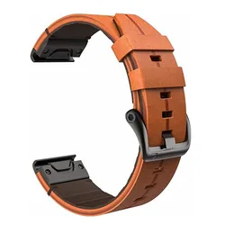Genuine Leather Quick Release Watchband, 26mm Premium Strap - 26mm width strap (BROWN)