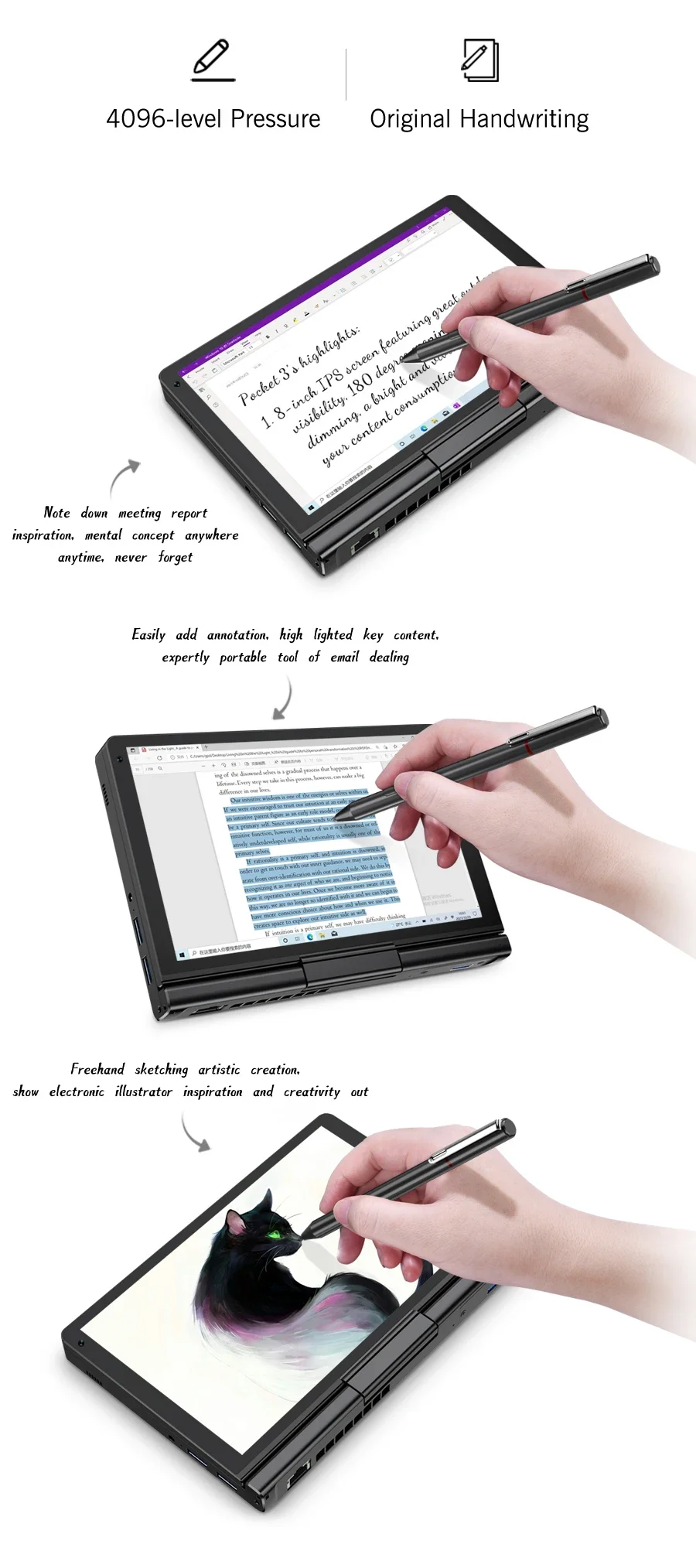 Windowsノート本体 GPD Pocket 3 2025 Intel Core i3 1125G4 GPD Pocket 3 Intel i3 1125G4 RAM 16GB メモリ 512GB SSD