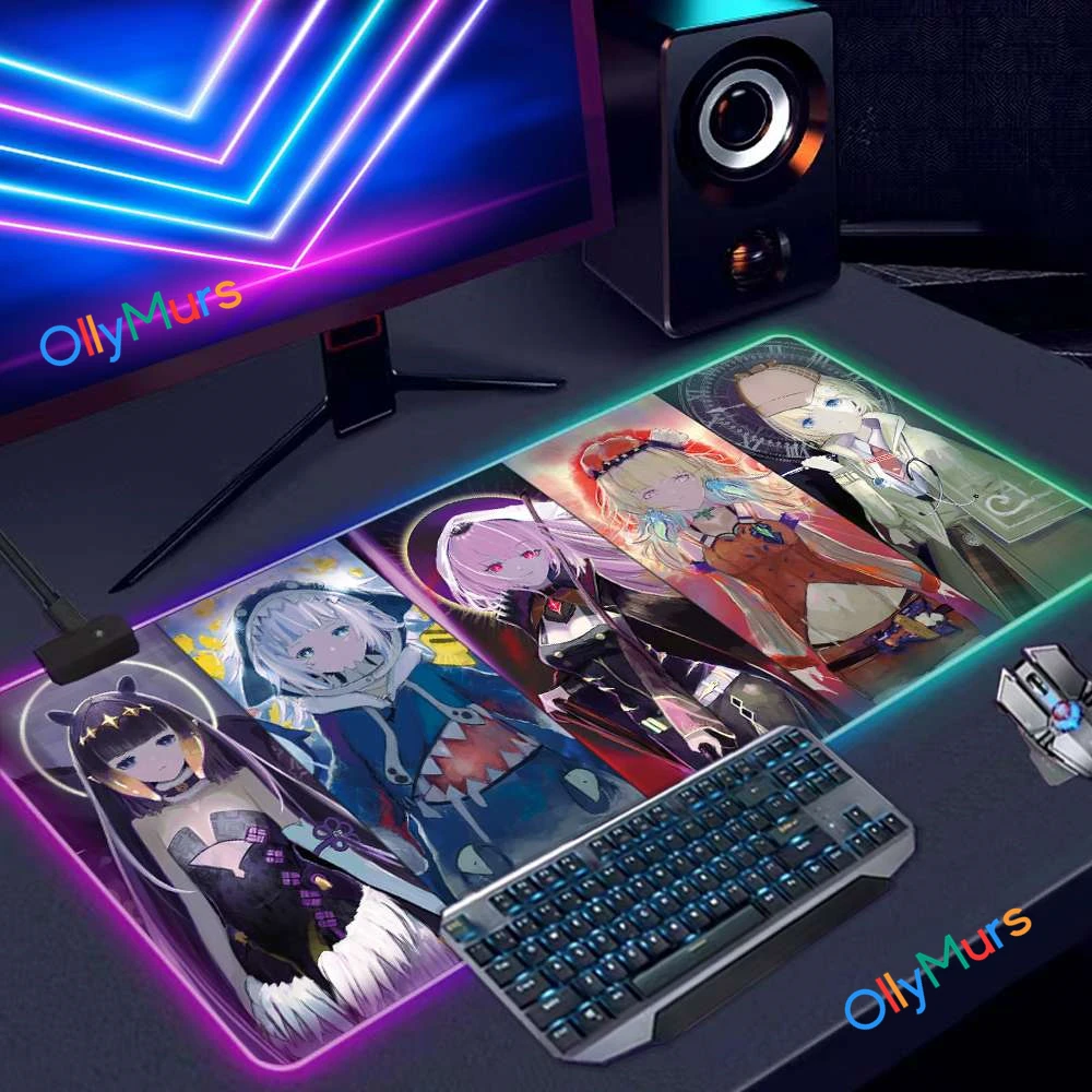 RGB ִϸ̼ 콺 е, 900x400mm, ǻ е, Ȧζ̺, ̸ ũ Ʈ, LED XXL Ű ׼,  Ʈ ÷ Ʈ ī