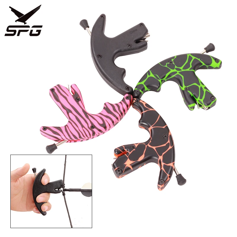 

Archery Bow Release Plastic 3 Fingers Compound Bow and Arrow Hunting Shooting Target Caliper Grip Thumb Protective Accessories