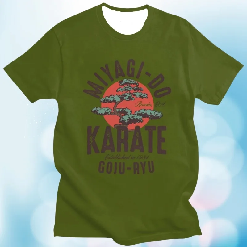Vintage Miyagi Do Inspired Karate Kid T Shirt Men Cobra Kai Tshirt Japanese Kung Fu Tee Tops Short Sleeve T-shirt 65731