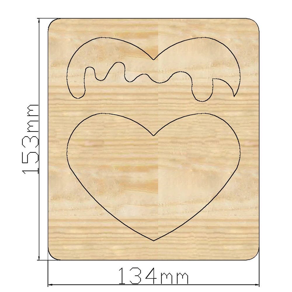 

Star Heart Decoration New Cutting Die DIY Embossing Gift Cards Cut Cutters Wooden