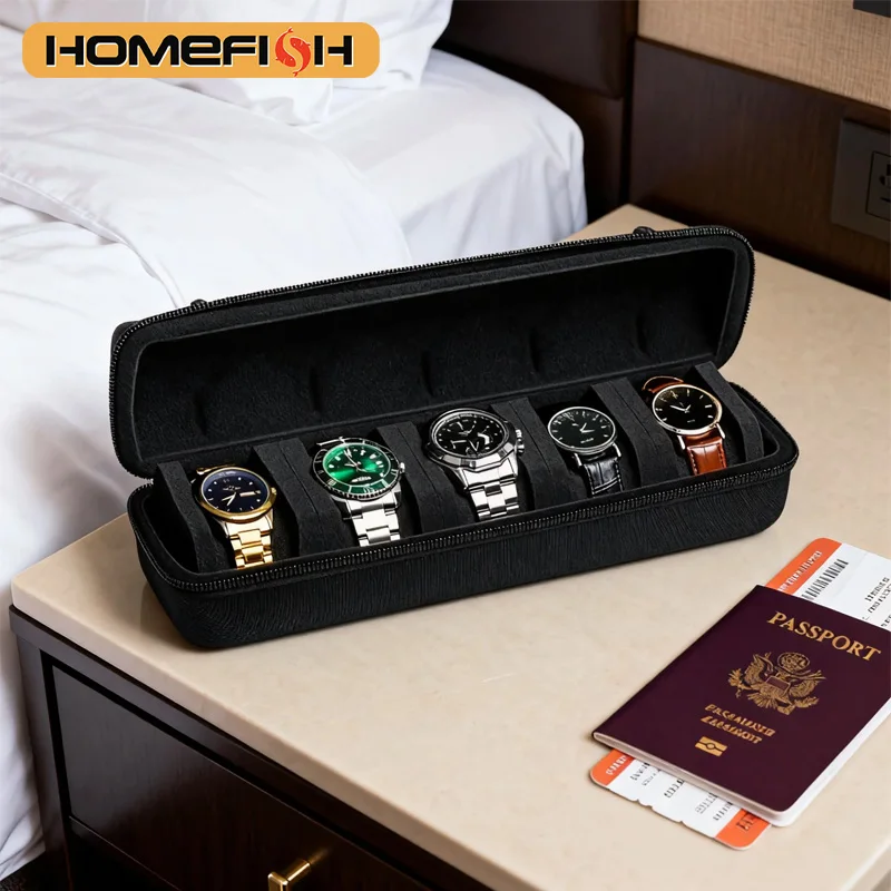 5-slot watch storage bag for travel
