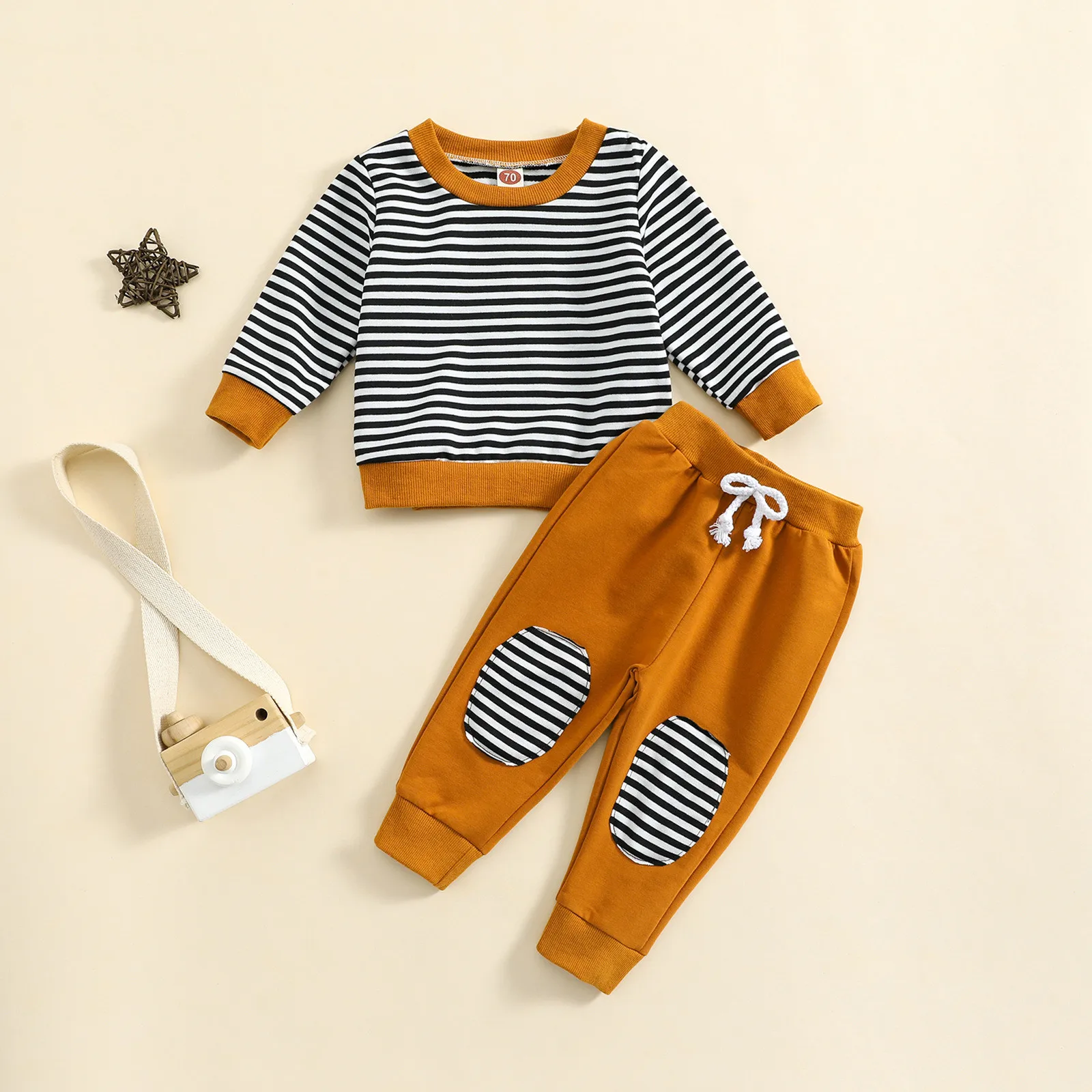 

Spring and Autumn Baby Clothes Sets Toddler Kids Boys Striped Long Sleeve Top+Pants Sets 2Pcs Outfits For Boys 1 2 3 Years