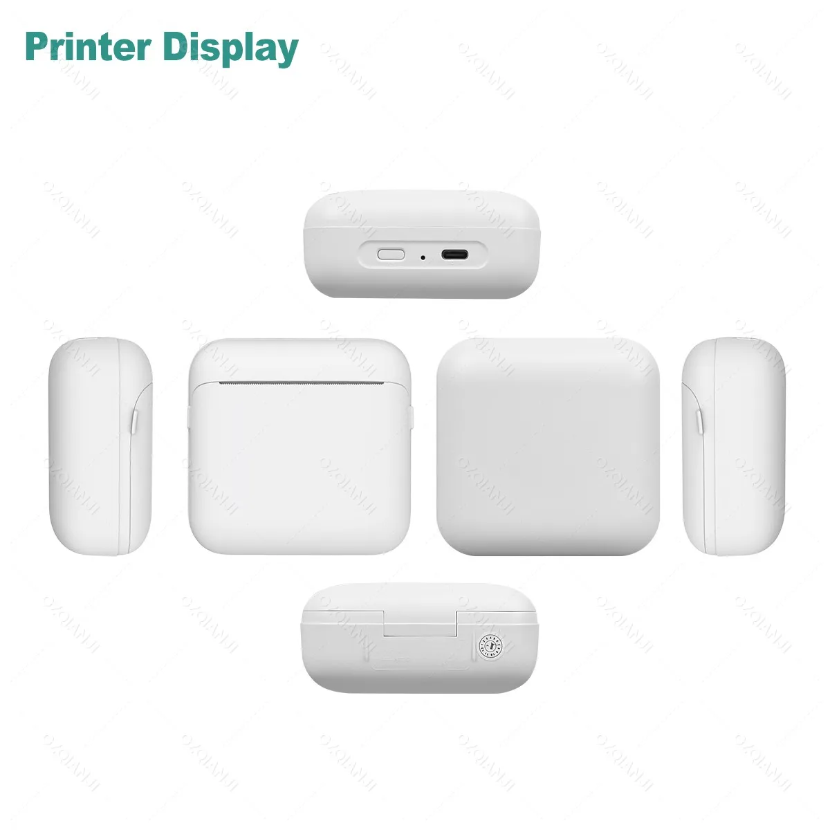 58MM Pocket Photo Printer Wireless Bluetooth 57x25mm Thermal Paper Inkless Printing Portable for Android iOS