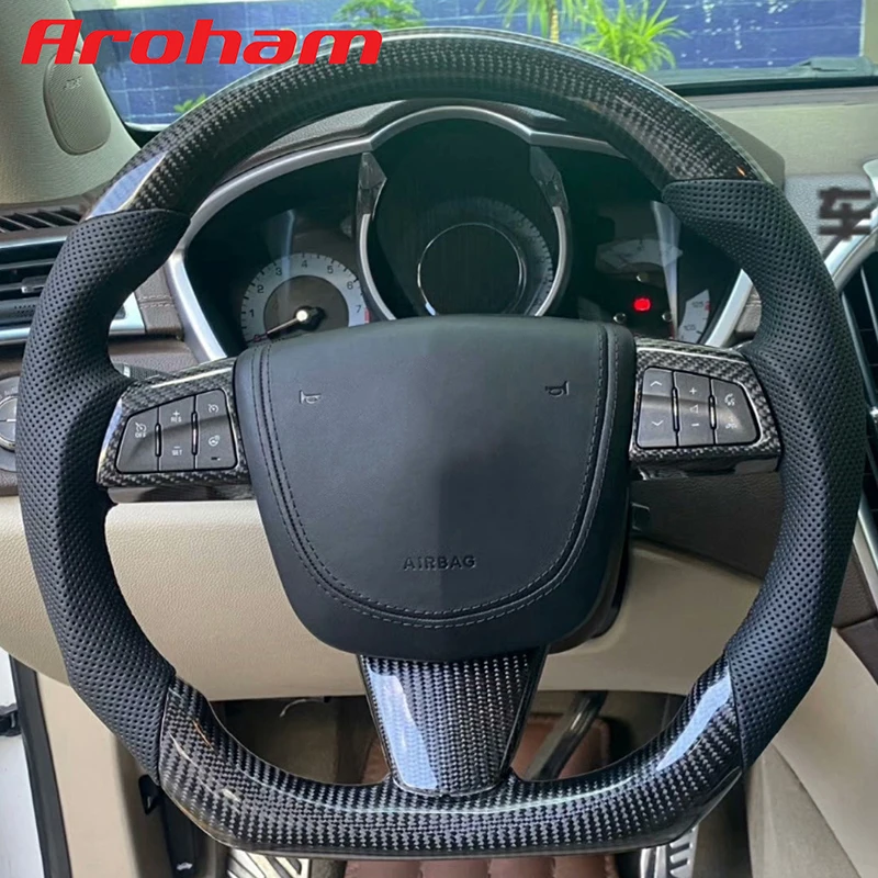 

Aroham Carbon Fiber Steering Wheel For Cadillac CTS-V CTS V 2008 2009 2010 2011 2012 2013 2014 2015
