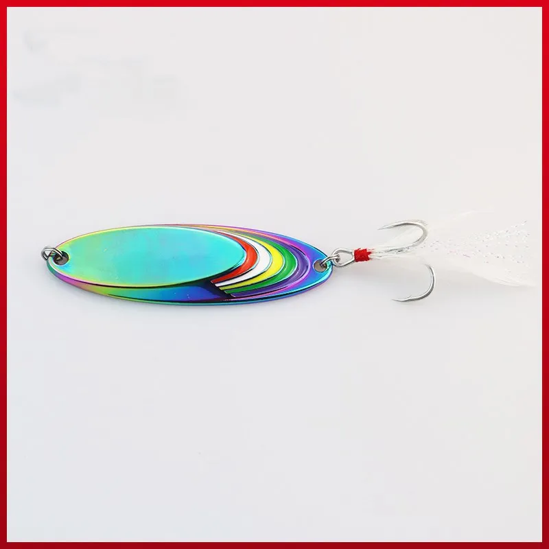 Premium Metal Spoon Fishing Lure - Versatile Jigging Spinner & Artificial Hard Bait
