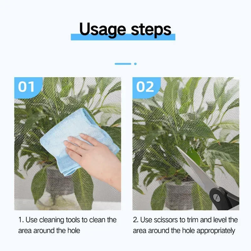 Screen Repair Tape 5x200cm Window Door Waterproof Mosquito Net Patch Self-adhesive Super Fix Mesh Netting Broken Holes Tool