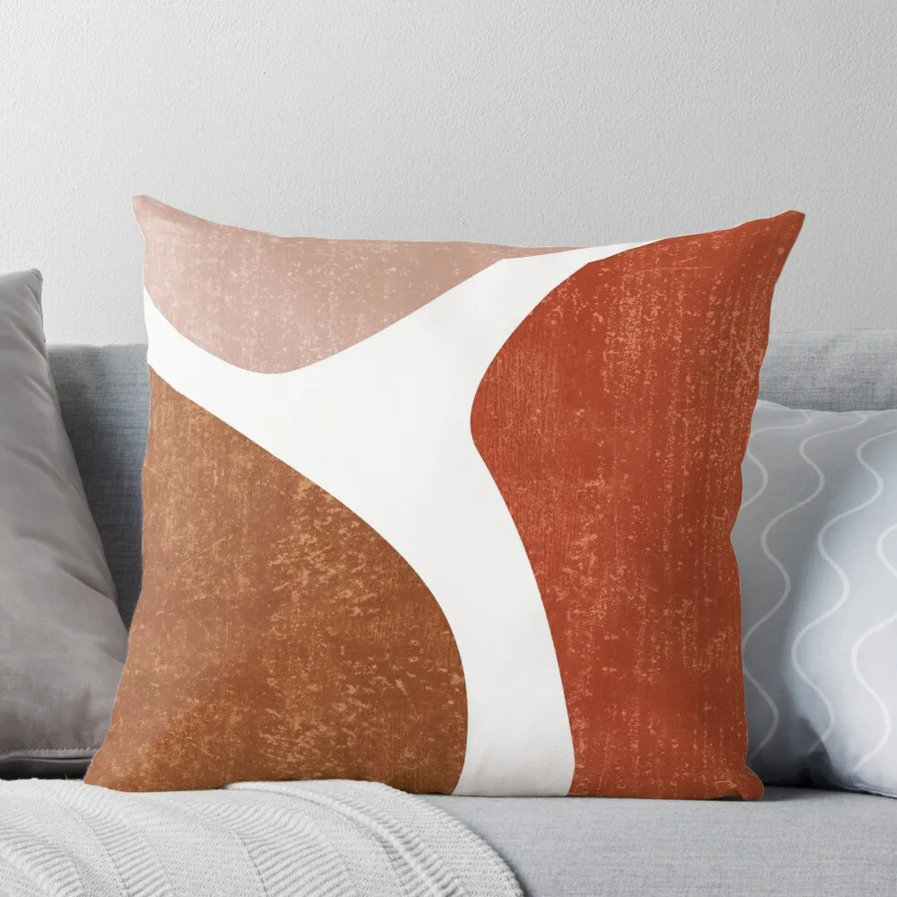 

Terracotta Art Print 2 - Terracotta Abstract - Modern, Minimal, Contemporary Abstract - Brown, Beige Throw Pillow