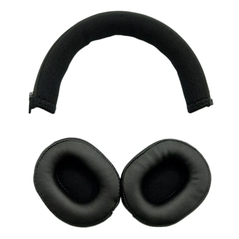 

Headphone Sponge Leather Case Earmuffs Head Beam Protective Cover Cross Beam Pad for Audio-Technica ATH-SR5 SR5BT Black