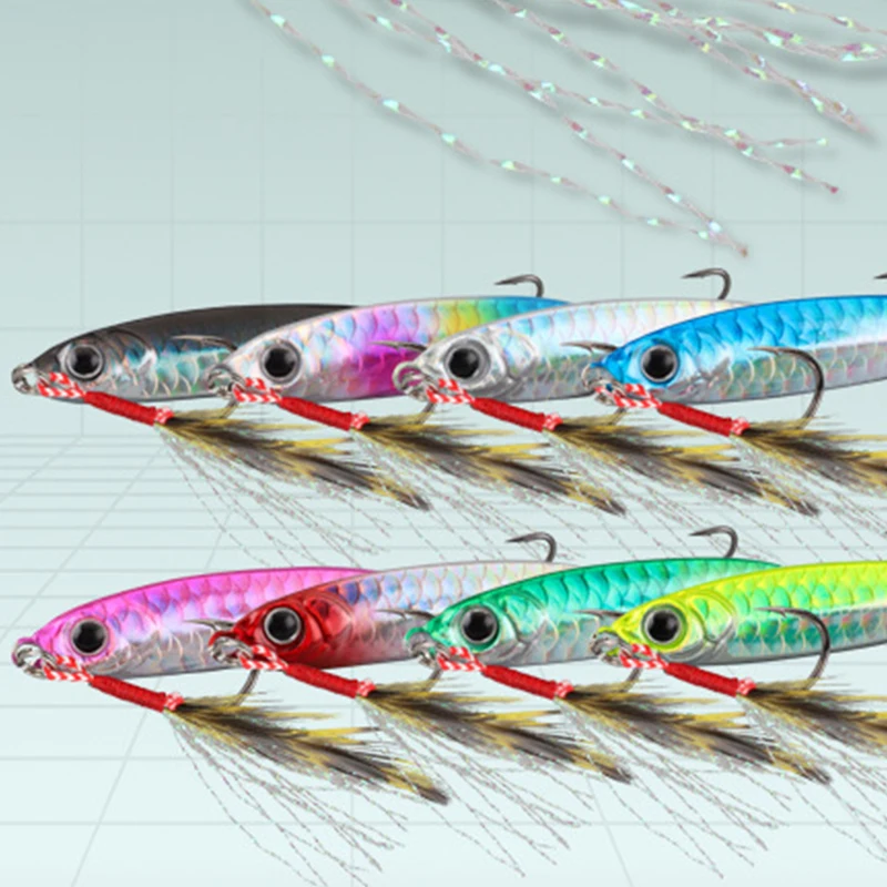 

1PC Micro Metal Jig 7g 10g 15g 20g 25g 30g Shore Casting Jigging lure Shore Casting Saltwater Fishing lure Bit Artificial Bait