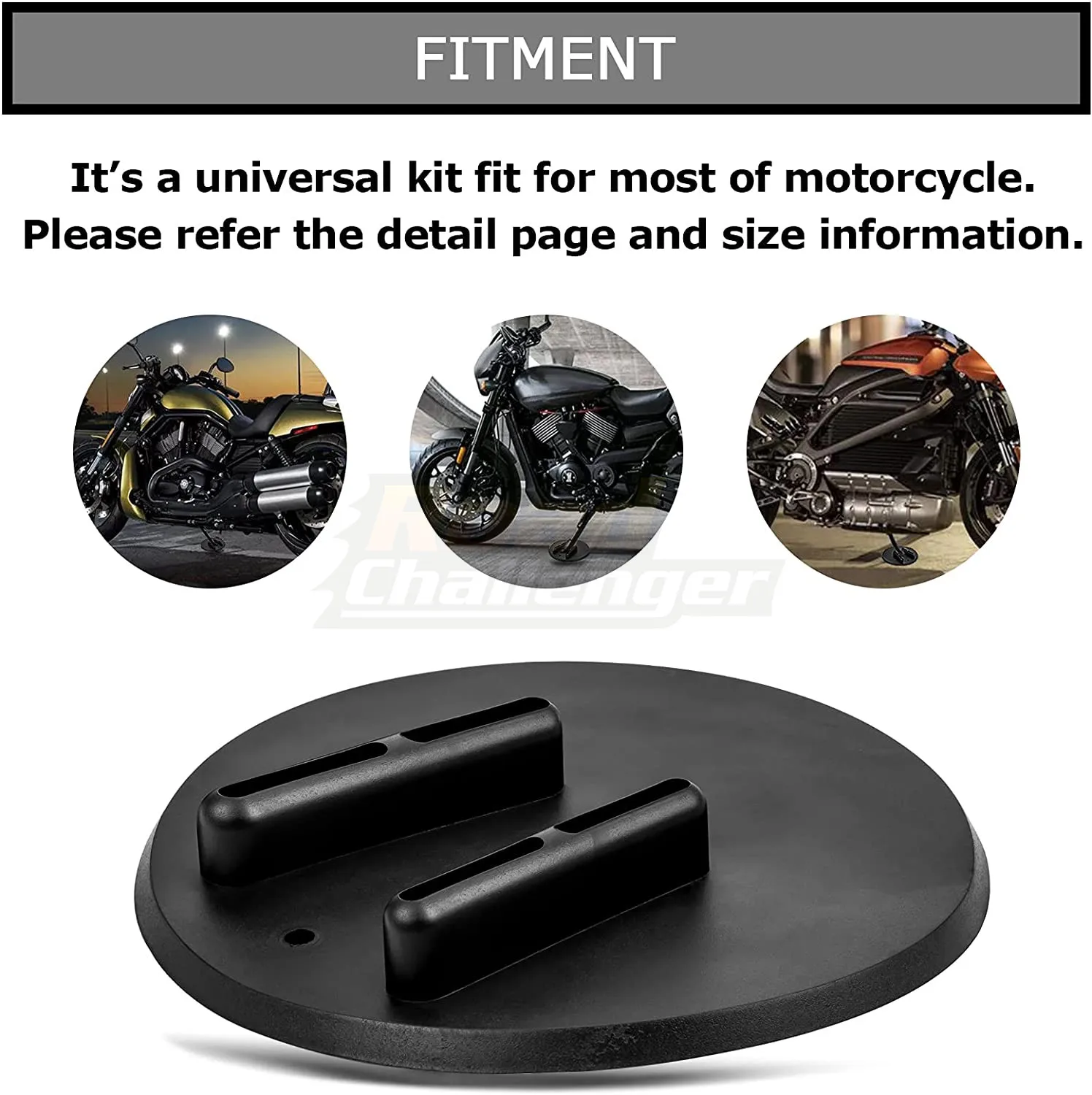 Motorrad Seite Ständer Jiffy Stehen Coaster Pad Puck 1pc Für Harley Touring  Sportster Dyna Seitenständer Ständer Motorrad - AliExpress