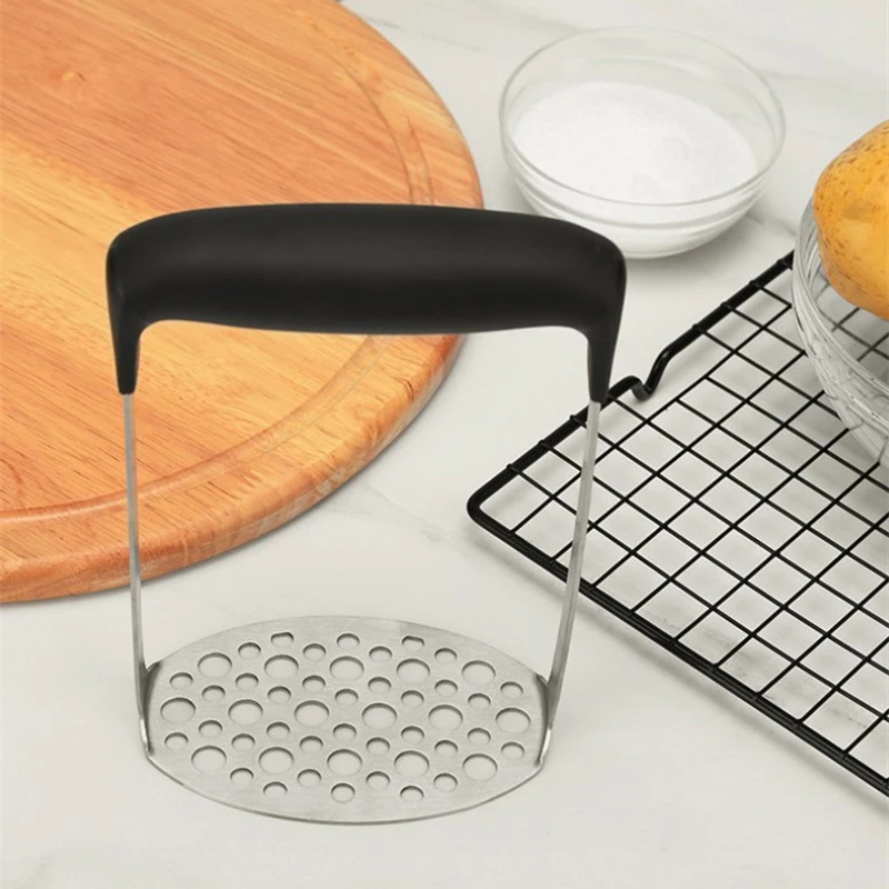 Stainless Steel Potato Pusher Pressed Masher Ricer Puree Fruit Juice Maker Smooth Mashed Potatoes Crusher Kitchen Gadget potato masher